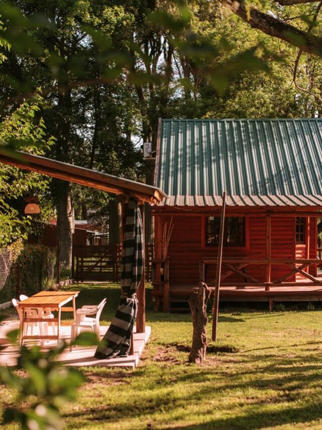Exterior de la cabaña Quinta El Encuentro con parque verde y quincho completa