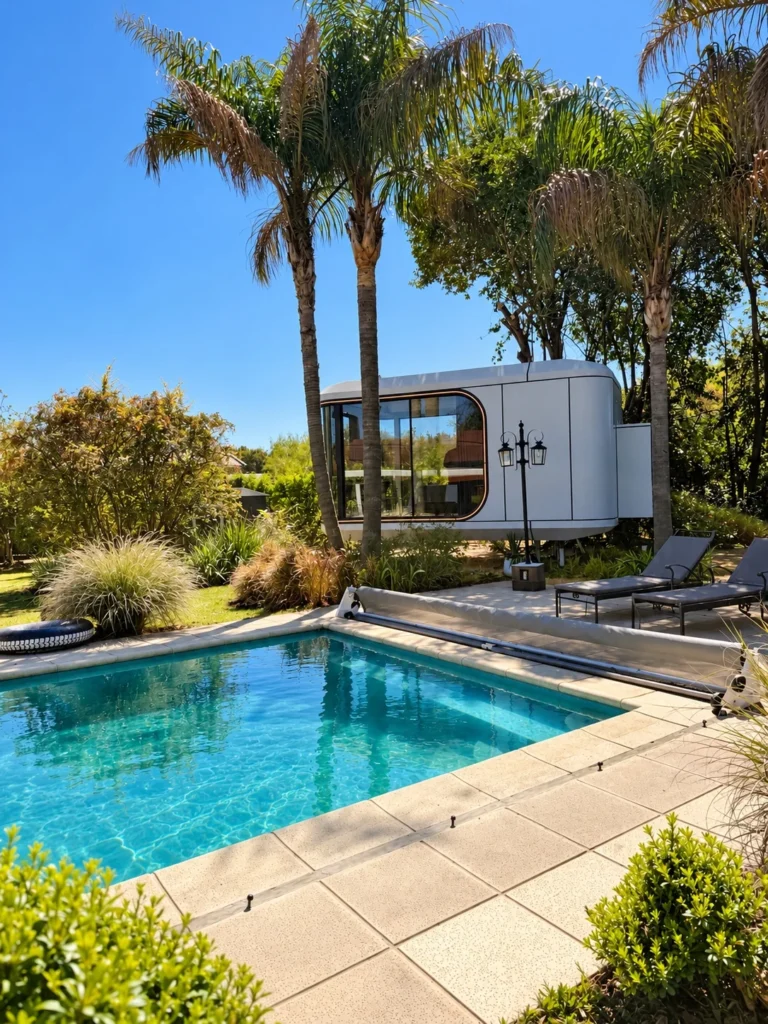 Cápsula Premium RDO con piscina privada y jardín, alojamiento romántico exclusivo para parejas en Entre Ríos