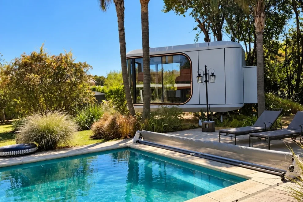 Cápsula Premium RDO con piscina privada y jardín, alojamiento romántico exclusivo para parejas en Entre Ríos